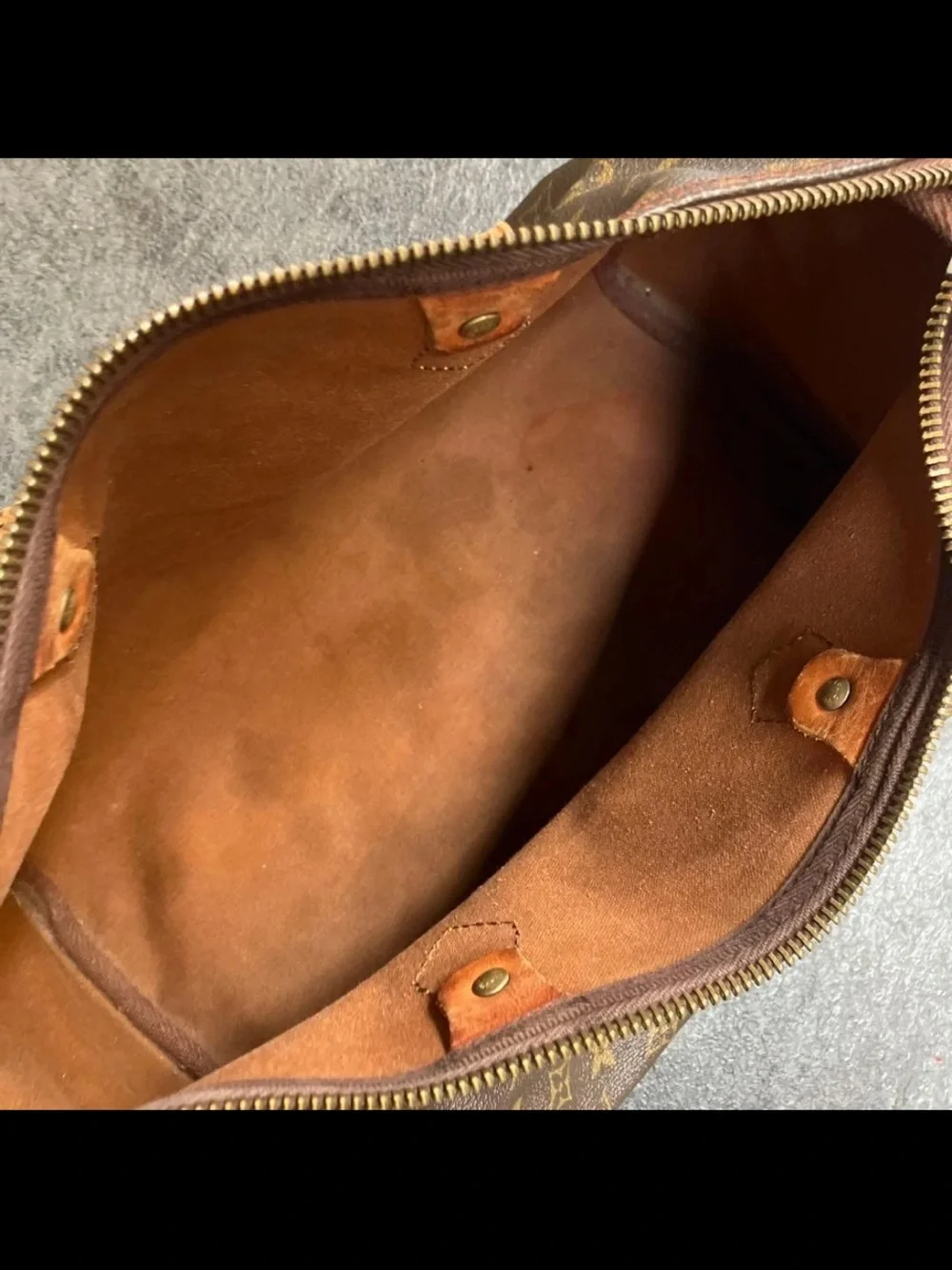 Louis Vuitton Brown Monogram Canvas Satchel with Vachetta Trim